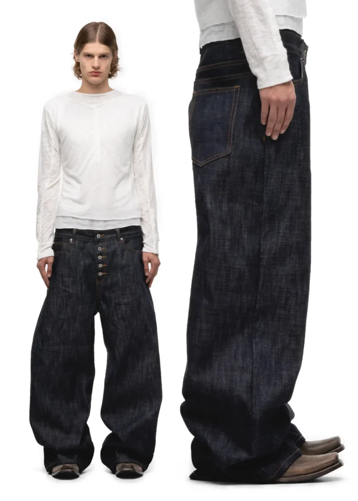 NO FAITH STUDIOS RAW DENIM JAPANESE LOOSE FIT BLUE