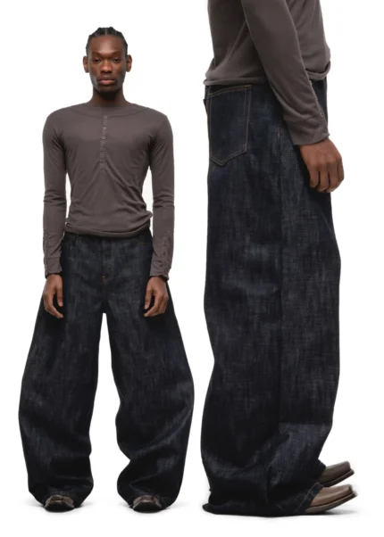 NO FAITH STUDIOS RAW DENIM JAPANESE ULTRA LOOSE FIT BLUE